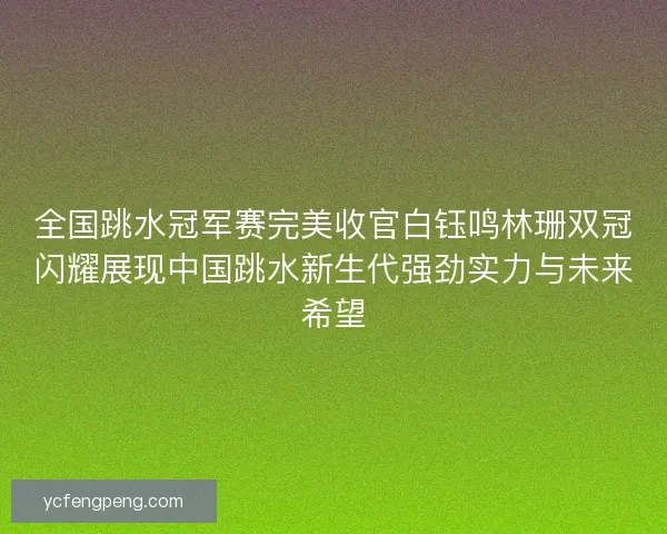 全国跳水冠军赛完美收官白钰鸣林珊双冠闪耀展现中国跳水新生代强劲实力与未来希望
